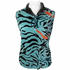 Jamie Sadock crinkle retro golf shirt size L